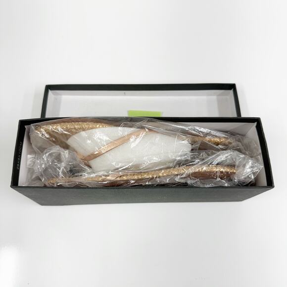 Yosi Samra Flip Flops Thong Sandals Woven Metallic Rose Gold Beach Pool Womens 9 - Picture 5 of 6